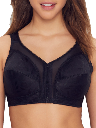 Shop Playtex Women's 18 Hour Front-close Wire-free Bra In Black