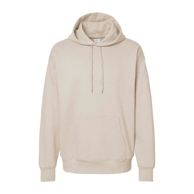 Shop Hanes Ultimate Cotton Hooded Sweatshirt In Beige