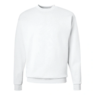 Shop Hanes Ecosmart Crewneck Sweatshirt In White