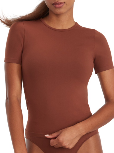 Shop Bare Women's The Smoothing Seamless T-shirt In Brown