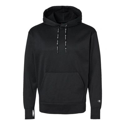 Shop Champion Sport Hooded Sweatshirt In Black