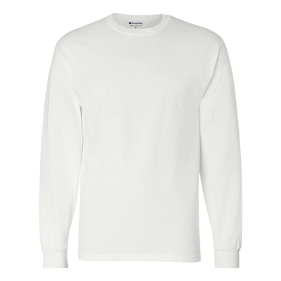 Shop Champion Long Sleeve T-shirt In White
