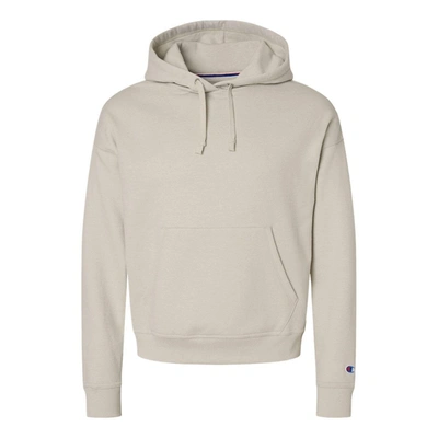 Shop Champion Women's Powerblend Hooded Sweatshirt In Beige