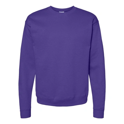 Shop Hanes Ecosmart Crewneck Sweatshirt In Purple