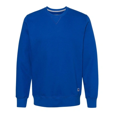 Shop Russell Athletic Cotton Rich Fleece Crewneck In Blue