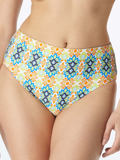 Shop Coco Reef Women's Grecian Tile Verso High-waist Reversible Bikini Bottom In Multi