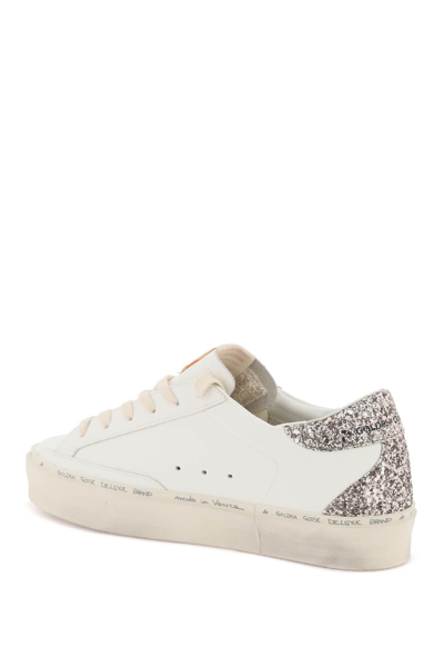 Shop Golden Goose Hi Star Sneakers In In White,pink,silver