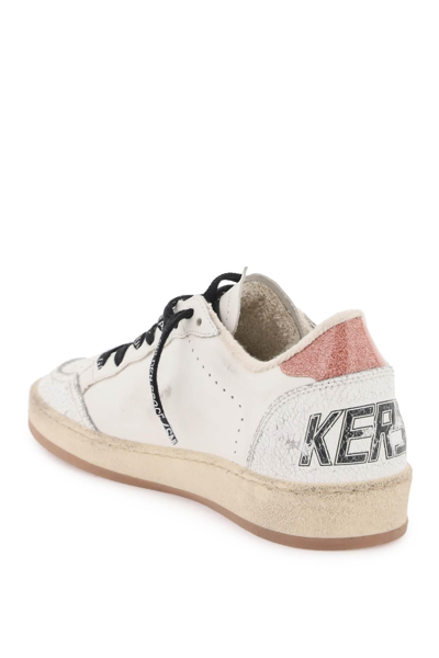 Shop Golden Goose 'ball Star' Sne In White,pink