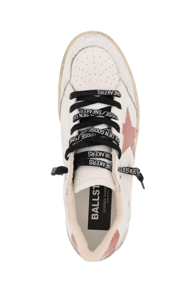 Shop Golden Goose 'ball Star' Sne In White,pink