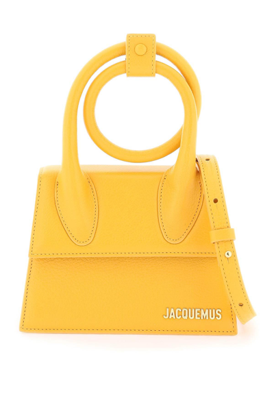 Shop Jacquemus Le Chiquito Noeud Bag In Orange