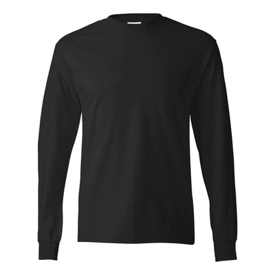 Shop Hanes Authentic Long Sleeve T-shirt In Black