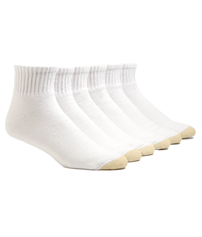 Shop Gold Toe Men's Cotton Cushion Big & Tall Ankle Socks 6-pack In White