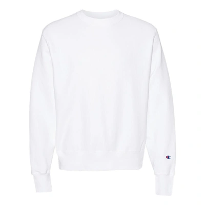 Shop Champion Reverse Weave Crewneck Sweatshirt In White