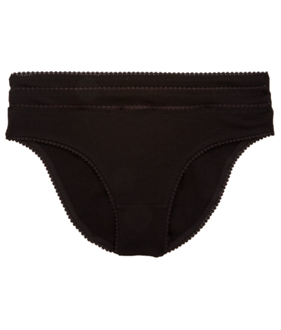 Shop On Gossamer Women's Cabana Cotton Hip Bikini 3-pack In Black
