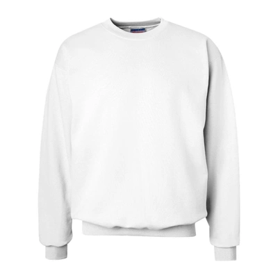 Shop Hanes Ultimate Cotton Crewneck Sweatshirt In White