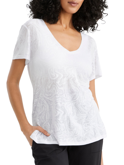 Shop Body Up Women's Burn Out T-shirt In White