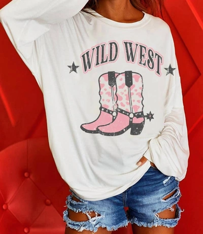 Shop Bibi Wild West Top In White