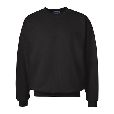 Shop Hanes Ultimate Cotton Crewneck Sweatshirt In Black