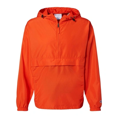 Shop Champion Packable Quarter-zip Jacket In Orange