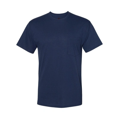 Shop Hanes Workwear Pocket T-shirt In Blue