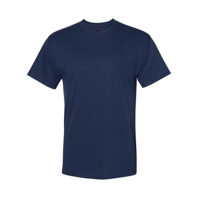 Hanes Workwear Pocket T-shirt In Blue