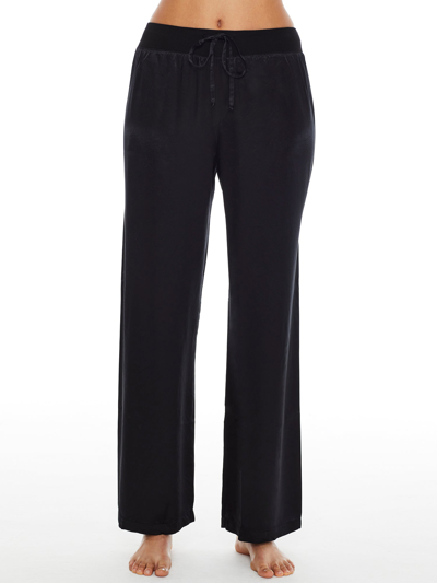 Shop Pj Harlow Women's Jolie Satin Lounge Pants In Black