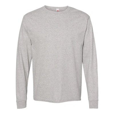 Hanes Authentic Long Sleeve Pocket T-shirt In Multi