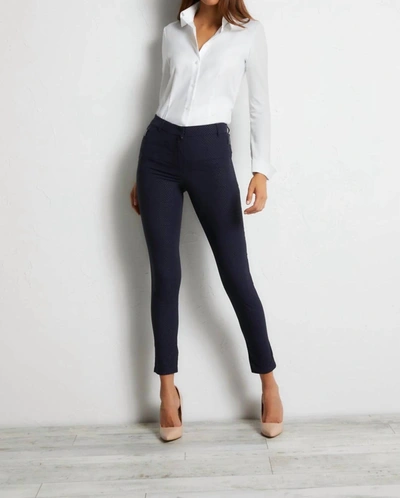 Shop Anatomie Thea Embossed Pant In Navy In Blue