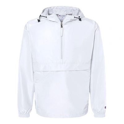 Shop Champion Packable Quarter-zip Jacket In White