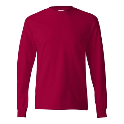 Shop Hanes Authentic Long Sleeve T-shirt In Silver