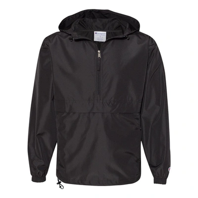 Shop Champion Packable Quarter-zip Jacket In Black