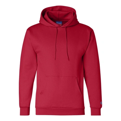 Shop Champion Powerblend Hooded Sweatshirt In Red