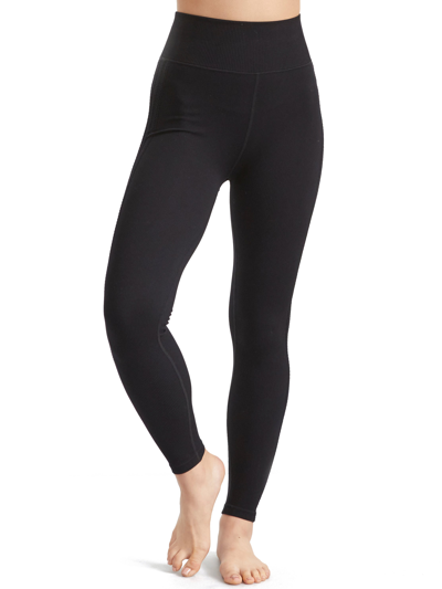 Shop Bare Women's Cable Knit Seamless Leggings In Black