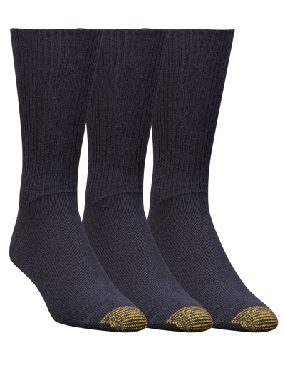 Shop Gold Toe Men's Fluffies Crew Socks 3-pack In Blue