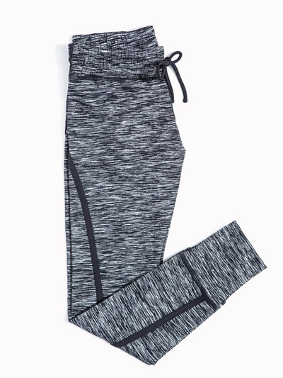 Shop Vimmia Women's Comfort Fit Vigor Drawstrings Track Leggings In Ebony In Grey