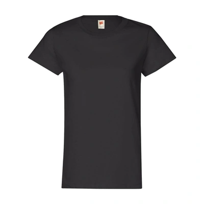 Shop Hanes Essential-t Womens T-shirt In Black