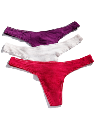 Shop On Gossamer Women's Mesh Hip G Thong Solids 3-pack In Multi