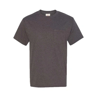 Shop Hanes Authentic Pocket T-shirt In Grey