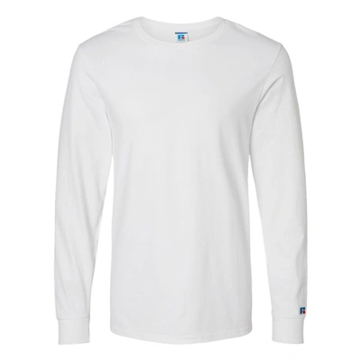 Shop Russell Athletic Combed Ringspun Long Sleeve T-shirt In White