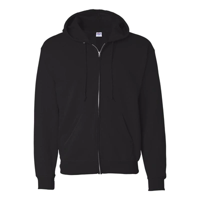 Shop Hanes Ecosmart Full-zip Hooded Sweatshirt In Black