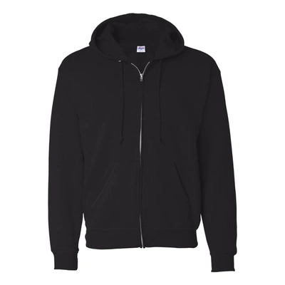 Hanes Ecosmart Full-zip Hooded Sweatshirt In Black