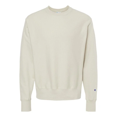 Shop Champion Reverse Weave Crewneck Sweatshirt In Beige