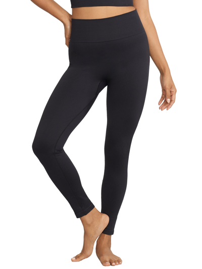 Shop Body Up Women's Seamless Rib Leggings In Black