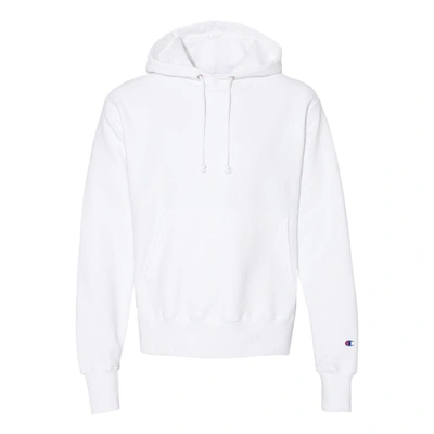 Shop Champion Reverse Weave Hooded Sweatshirt In White