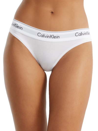 Shop Calvin Klein Women's Modern Cotton Bikini In White