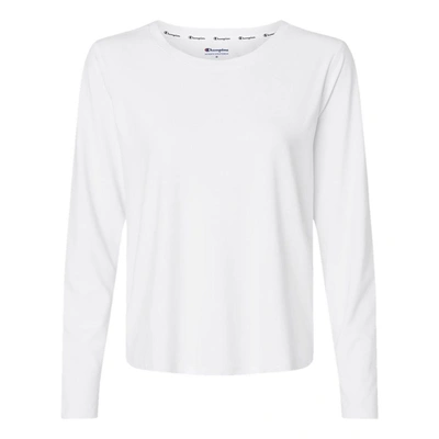 Shop Champion Women's Sport Soft Touch Long Sleeve T-shirt In White