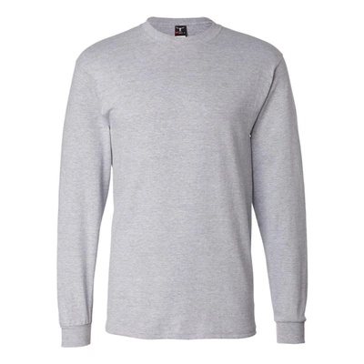 Hanes Beefy-t Long Sleeve T-shirt In Orange