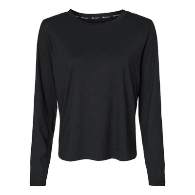 Shop Champion Women's Sport Soft Touch Long Sleeve T-shirt In Black