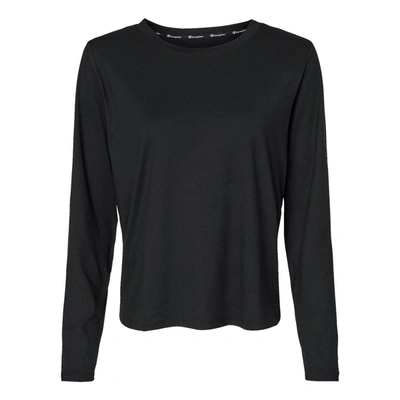 Champion Women's Sport Soft Touch Long Sleeve T-shirt In Black