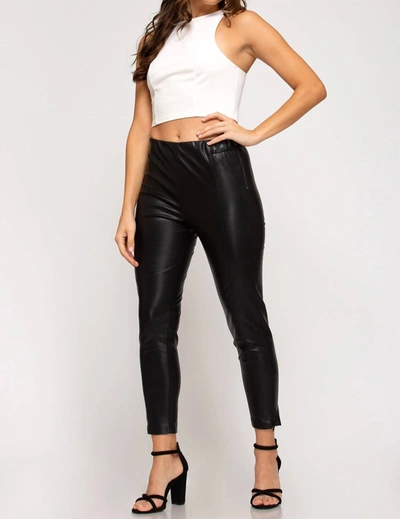 Shop She + Sky Faux Leather Pants In Black